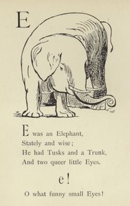 文字E 作： Edward Lear